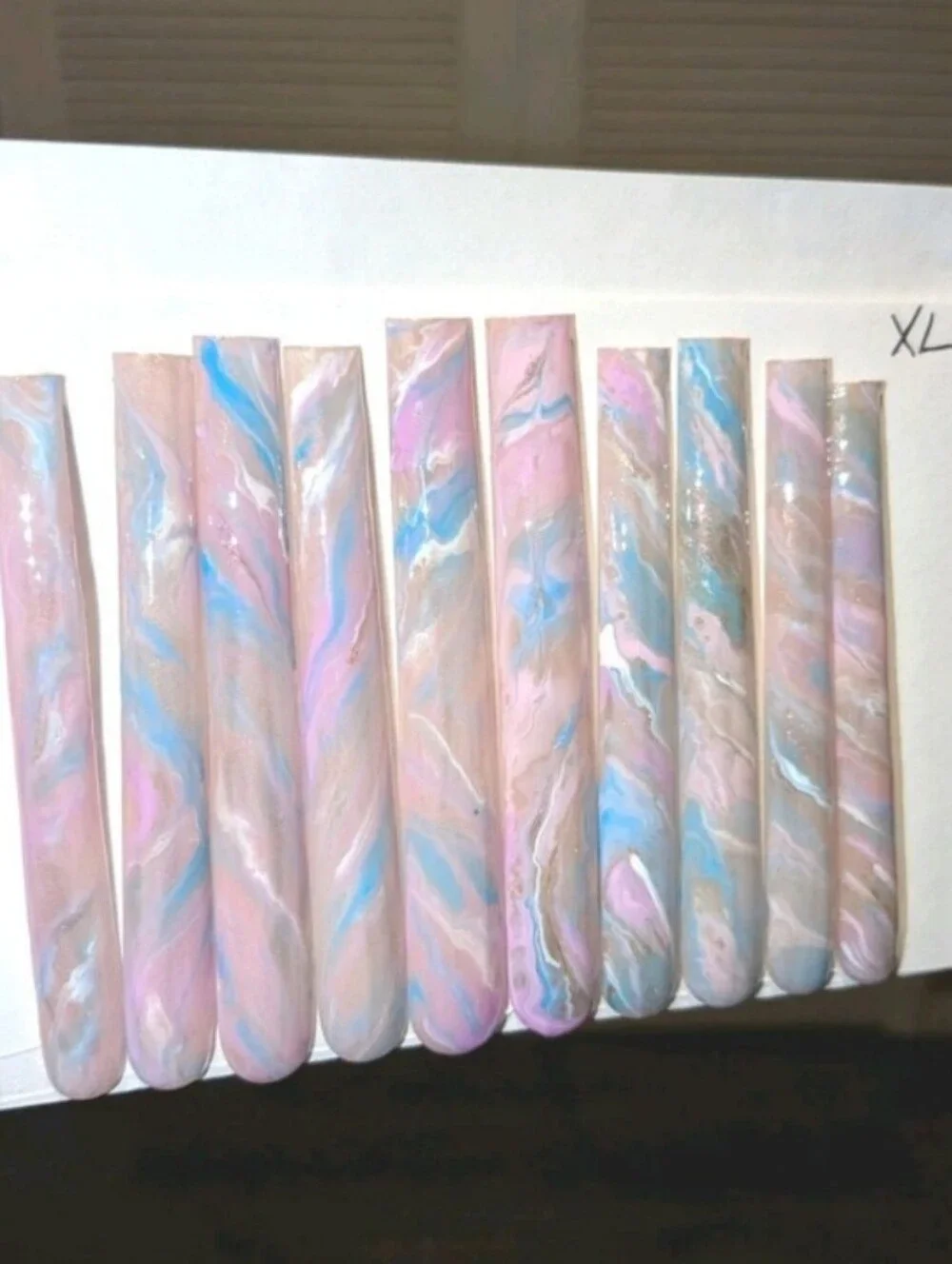 Hand Crafted nails pink results